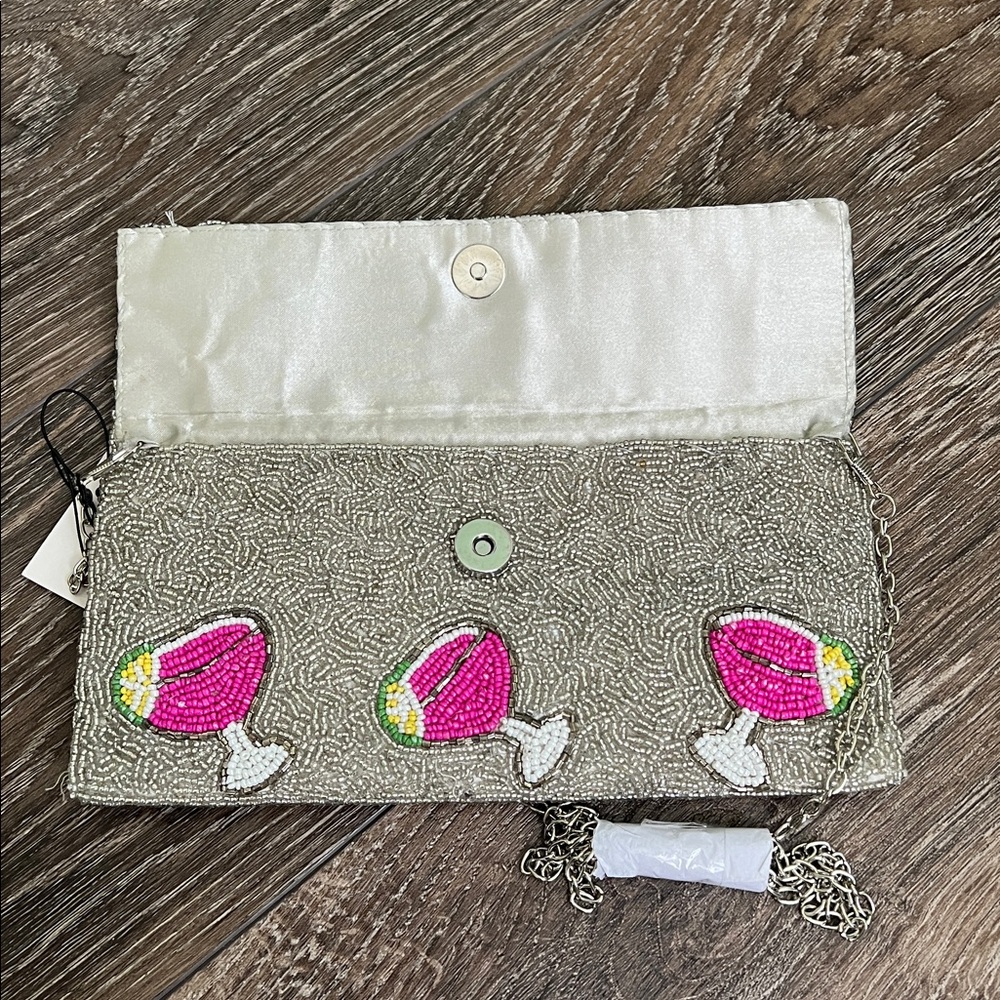 Rachel Zoe Gray Set with Pink Cocktail Motif - Picture 6 of 11